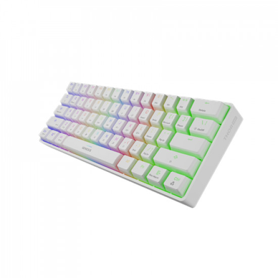 Genesis THOR 660 RGB, Mechanical Gaming Keyboard, RGB LED light, US, White, Wireless, USB Type-C, Bluetooth