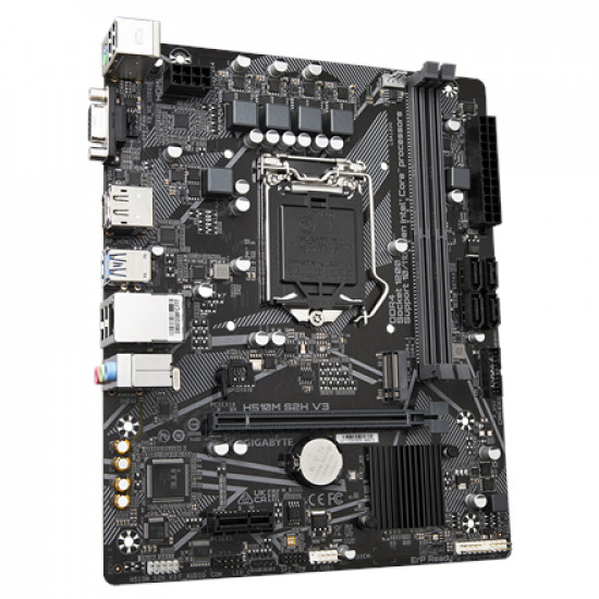 Gigabyte H510M S2H V3 1.0 M/B Processor family Intel, Processor socket LGA1200, DDR4 DIMM, Memory slots 2, Supported hard disk drive interfaces SATA, M.2, Number of SATA connectors 4, Chipset Intel H470 Express, Micro ATX