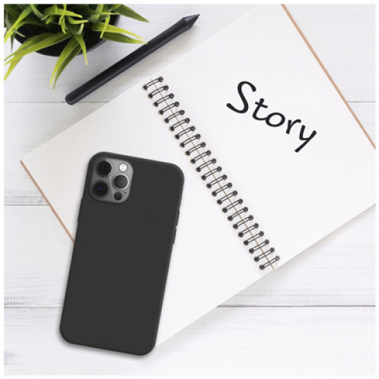 Fixed Story Back cover, Apple, iPhone 14, Rubberized, Black