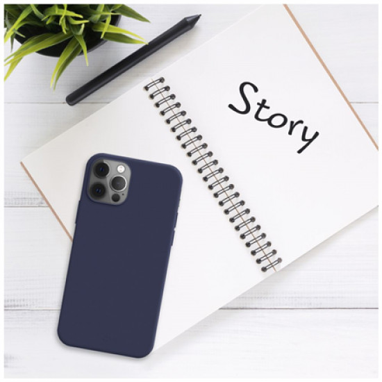 Fixed Story Back cover, Apple, iPhone 14 Pro, Rubberized, Blue