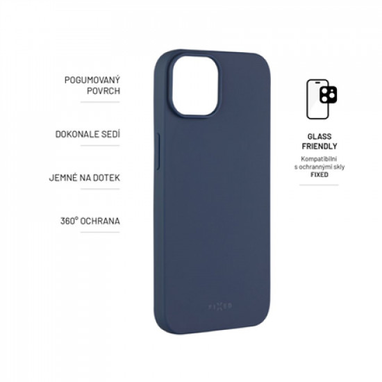 Fixed Story Back cover, Apple, iPhone 14 Pro Max, Rubberized, Blue