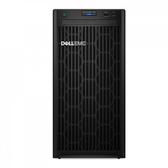 Dell PowerEdge T150 Tower, Intel Pentium, G6405T, 3.5 GHz, 4 MB, 4T, 2C, 1x8 GB, 1000 GB, SATA, Up to 4 x 3.5