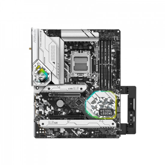 ASRock B650E Steel Legend WiFi Processor family AMD, Processor socket AM5, DDR5 DIMM, Memory slots 4, Supported hard disk drive interfaces SATA3, M.2, Number of SATA connectors 2, Chipset AMD B650, ATX