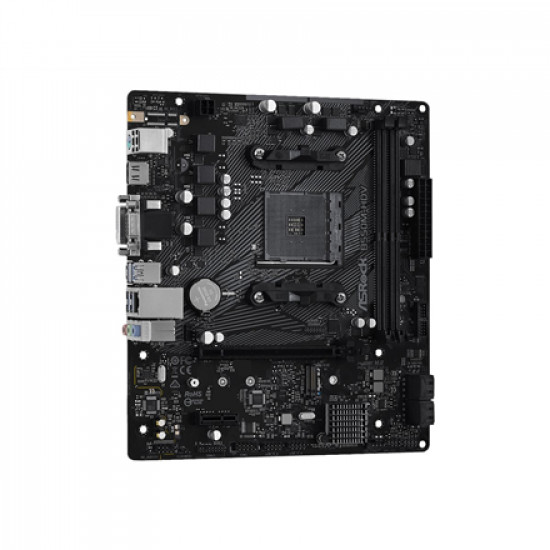 ASRock | B550M-HDV | Processor family AMD | Processor socket AMD AM4 | AMD AM4 | Memory slots 2 | Supported hard disk drive interfaces SATA3, M.2 | Number of SATA connectors 4 | Chipset AMD B550 | Micro ATX