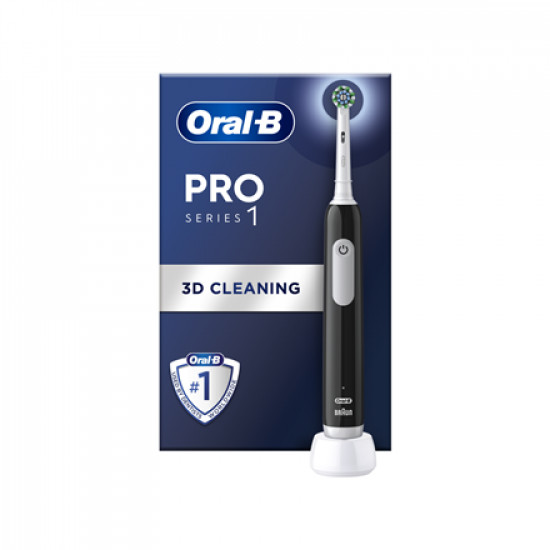 Oral-B | Electric Toothbrush | Pro Series 1 Cross Action | Rechargeable | For adults | Number of brush heads included 1 | Number of teeth brushing modes 3 | Black