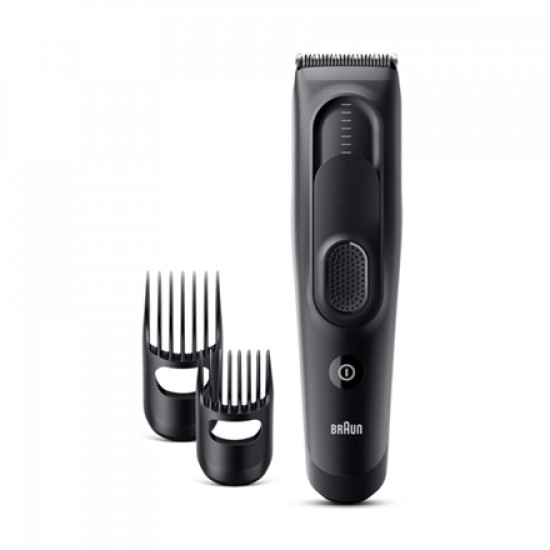 Braun Hair Clipper Series 5 HC5330 Cordless or corded, Number of length steps 17, Matte Black