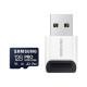 Samsung MicroSD Card with Card Reader PRO Ultimate 128 GB, microSDXC Memory Card, Flash memory class U3, V30, A2