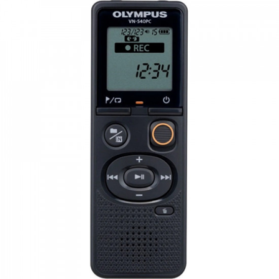 Olympus Digital Voice Recorder (OM Branded) VN-540PC Segment display 1.39', WMA, Black