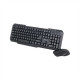 Gembird Desktop Set KBS-WM-02 Keyboard and Mouse Set, Wireless, Mouse included, US, US, Numeric keypad, 450 g, USB, Black, Wireless connection