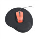 Gembird | Gel mouse pad with wrist support | Ergonomic mouse pad | 240 x 220 x 4 mm | Black