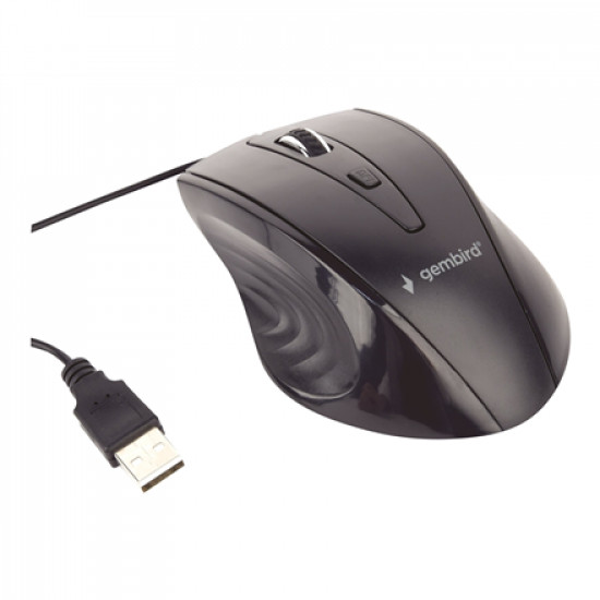 Gembird Mouse MUS-4B-02 USB, No, Standard, No, Black