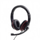 Gembird Stereo headset MHS-03-BKRD Built-in microphone, On-Ear, 3.5 mm, Black colour with red ring