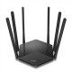 Mercusys Dual-Band Router MR50G 802.11ac, 600+1300 Mbit/s, 10/100/1000 Mbit/s, Ethernet LAN (RJ-45) ports 2, MU-MiMO Yes, Antenna type 6xFixed, Black