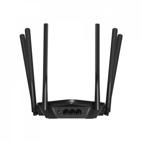 Mercusys Dual-Band Router MR50G 802.11ac, 600+1300 Mbit/s, 10/100/1000 Mbit/s, Ethernet LAN (RJ-45) ports 2, MU-MiMO Yes, Antenna type 6xFixed, Black