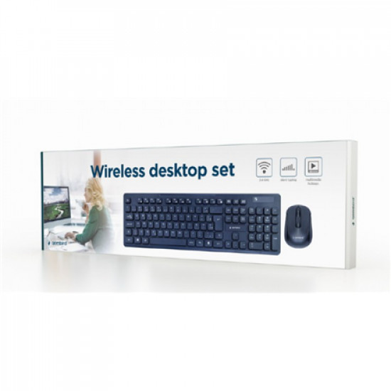 KEYBOARD +MOUSE WRL ENG/DESKTOP BK KBS-WCH-03 GEMBIRD