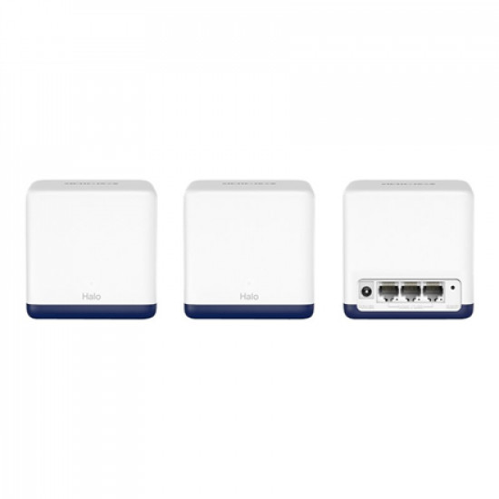 Mercusys AC1900 Whole Home Mesh Wi-Fi System Halo H50G (3-Pack) 802.11ac, 1300+600 Mbit/s, Ethernet LAN (RJ-45) ports 3, Mesh Support Yes, MU-MiMO Yes, White