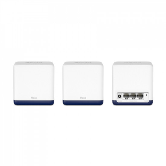 Mercusys AC1900 Whole Home Mesh Wi-Fi System Halo H50G (3-Pack) 802.11ac, 1300+600 Mbit/s, Ethernet LAN (RJ-45) ports 3, Mesh Support Yes, MU-MiMO Yes, White