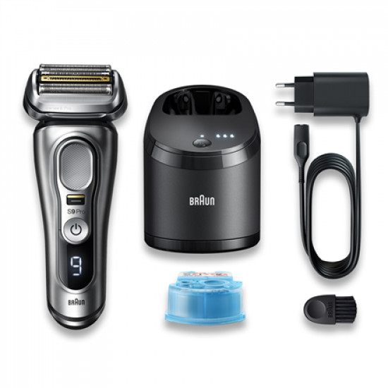 Braun Shaver 9467CC Operating time (max) 60 min, Wet & Dry, Silver