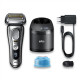 Braun Shaver 9467CC Operating time (max) 60 min, Wet & Dry, Silver