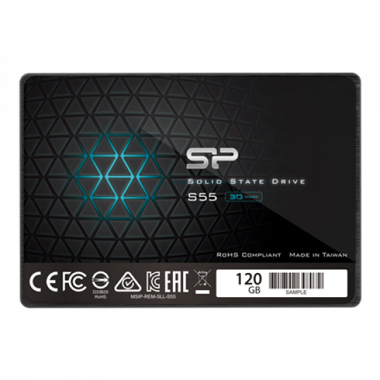 Silicon Power Slim S55 120 GB, SSD interface SATA, Write speed 420 MB/s, Read speed 550 MB/s