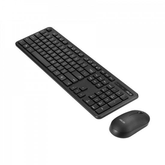 Asus Keyboard and Mouse Set CW100 Keyboard and Mouse Set, Wireless, Mouse included, Batteries included, UI, Black