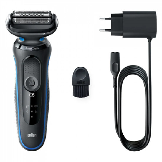 Braun Shaver 51-B1000s Operating time (max) 50 min, Wet & Dry, Black/Blue