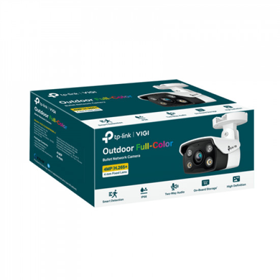 TP-LINK VIGI 4MP Outdoor Full-Color Network Camera VIGI C340 Bullet, 6 mm, IP66, H.265+/H.265/H.264+/H.264, MicroSD