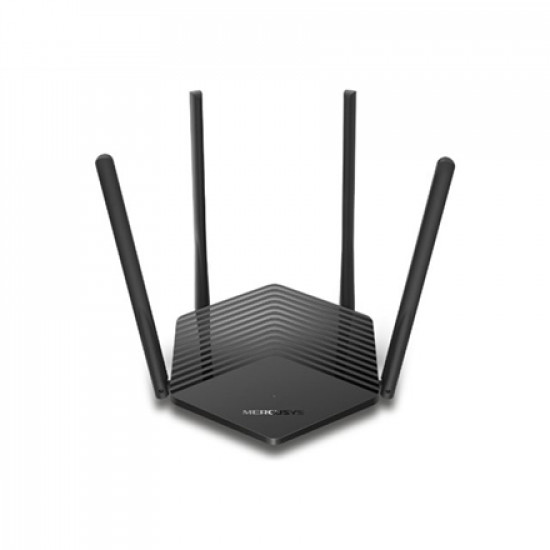 Mercusys AX1500 WiFi 6 Router MR60X 802.11ax, 1201+300 Mbit/s, 10/100/1000 Mbit/s, Ethernet LAN (RJ-45) ports 2, Mesh Support No, MU-MiMO Yes, No mobile broadband, Antenna type External