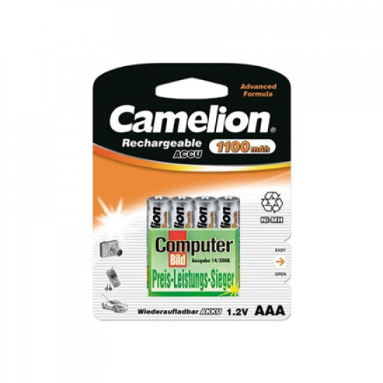 Camelion AAA/HR03, 1100 mAh, Rechargeable Batteries Ni-MH, 4 pc(s)