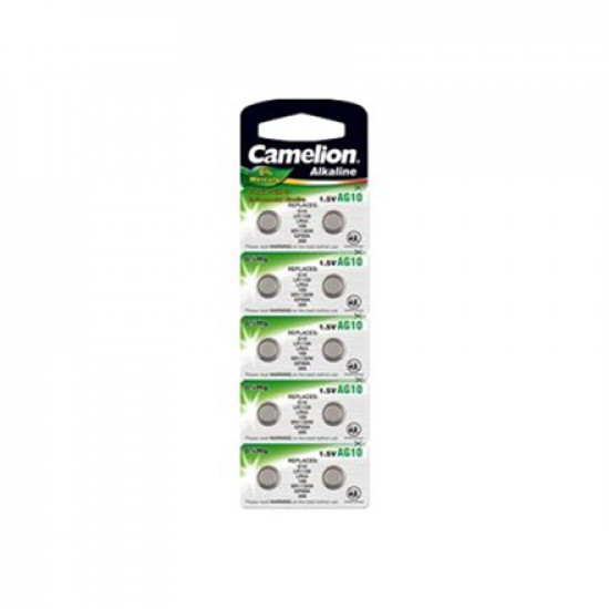 Camelion AG10/LR54/LR1130/389, Alkaline Buttoncell, 10 pc(s)