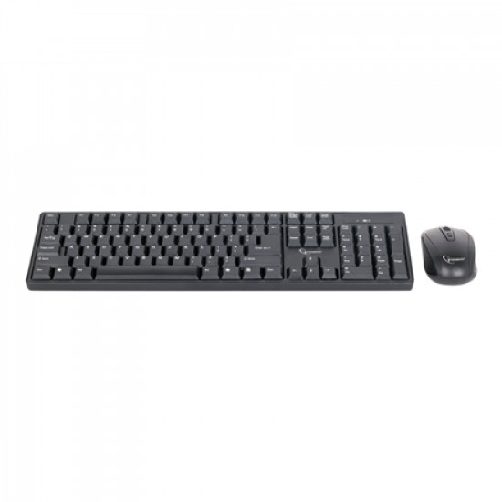 Gembird | Keyboard and mouse | KBS-W-01 | Keyboard and Mouse Set | Wireless | Mouse included | Batteries included | US | Black | 390 g | Numeric keypad