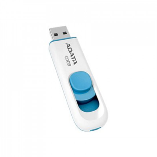 ADATA 16GB USB Stick C008 Slider USB 2.0 white blue