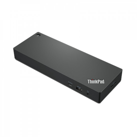 Lenovo Universal Thunderbolt 4 Dock (Max displays: 4/Max resolution: 8K/60Hz/Supports: 4x4K/60Hz or 1x8K/1xEthernet LAN (RJ-45)/WiFi/2xDP 1.4/1xHDMI 2.1/4xUSB 3.1 (1 always-on)/1xThunderbolt 4 downstream/1xUSB-C/1x3.5mm combo jack/Bluetooth/Input power: 1