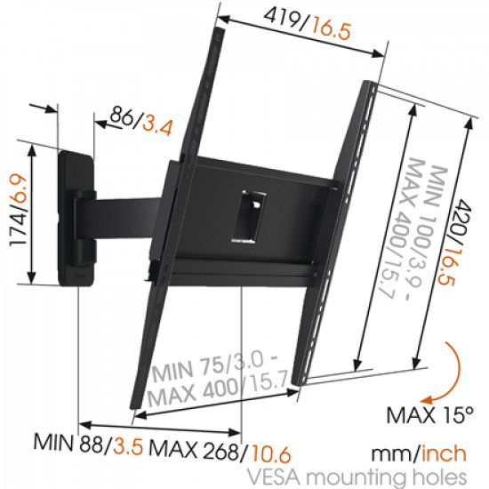 Vogels Wall mount, MA3030-A1, 32-65 