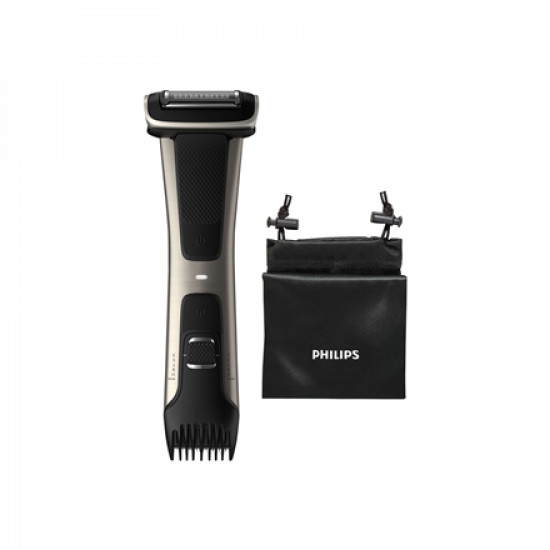 Philips 7000 series showerproof body groomer BG7025/15 skin friendly shaver, 5 adjustable length settings, 80mins cordless use/1h charge