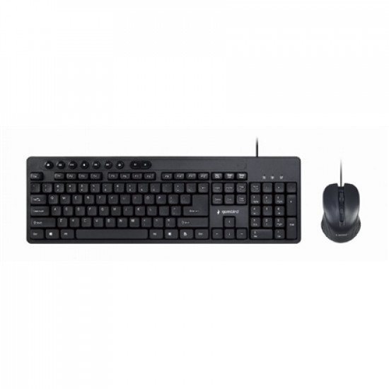 Gembird | Multimedia desktop set | KBS-UM-04 | Keyboard and Mouse Set | Wired | Mouse included | US | Black