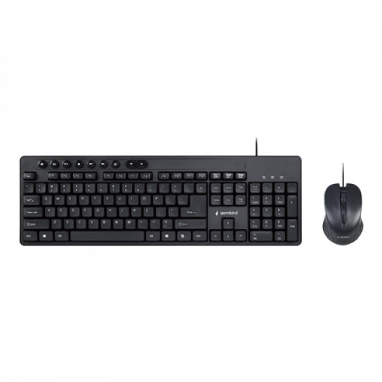 Gembird | Multimedia desktop set | KBS-UM-04 | Keyboard and Mouse Set | Wired | Mouse included | US | Black