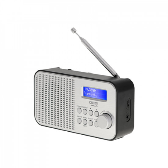 Camry Portable Radio CR 1179 Black/Silver Alarm function