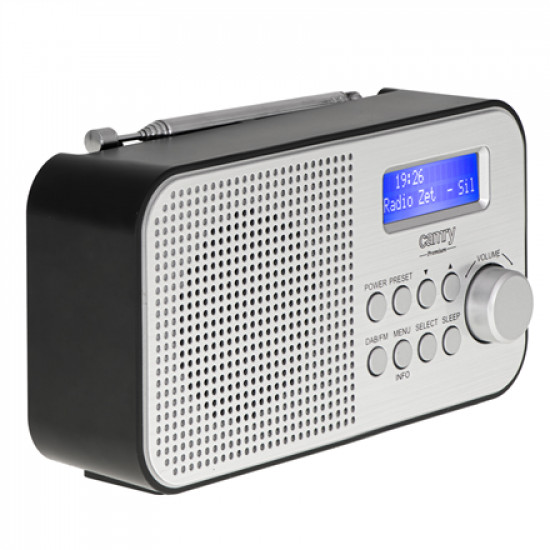 Camry Portable Radio CR 1179 Black/Silver Alarm function