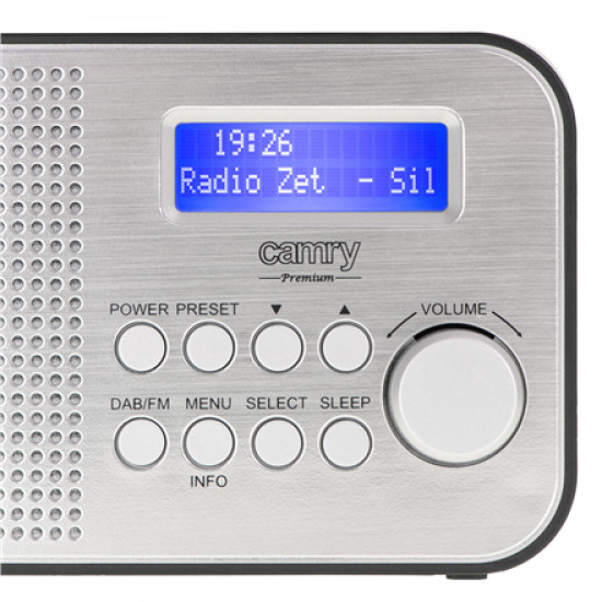 Camry Portable Radio CR 1179 Black/Silver Alarm function