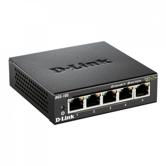 D-Link Ethernet Switch DGS-105/E Unmanaged Desktop 1 Gbps (RJ-45) ports quantity 5