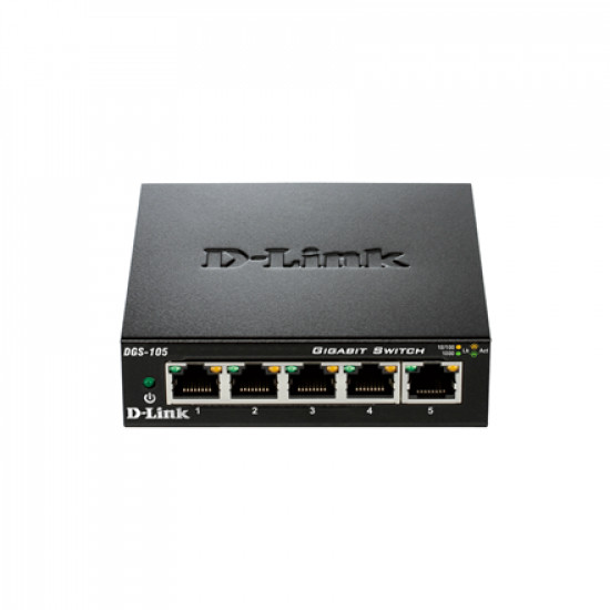 D-Link Ethernet Switch DGS-105/E Unmanaged Desktop 1 Gbps (RJ-45) ports quantity 5