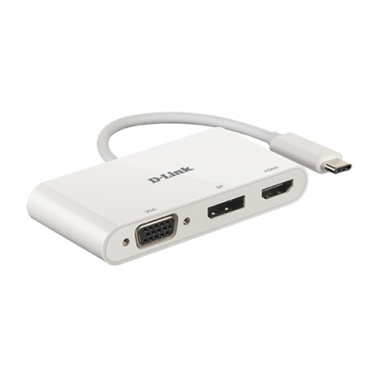 D-Link 3-in-1 USB-C to HDMI/VGA/DisplayPort Adapter DUB-V310 USB hub USB Type-C