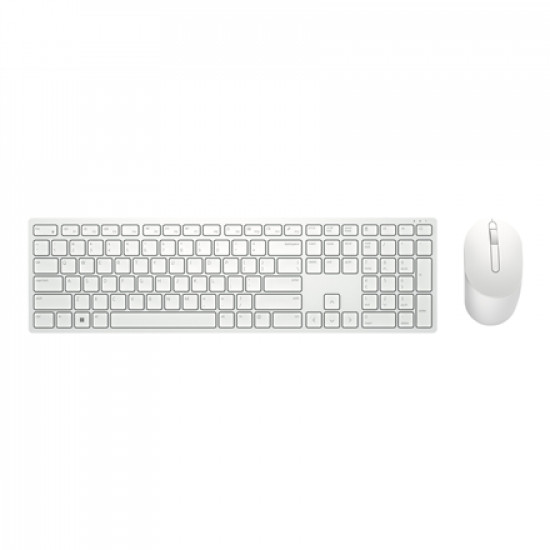 Dell Keyboard and Mouse KM5221W Pro Keyboard and Mouse Set Wireless Mouse included Keyboard Technology - Plunger Movement Resolution - 4000 dpi RU 2.4 GHz White