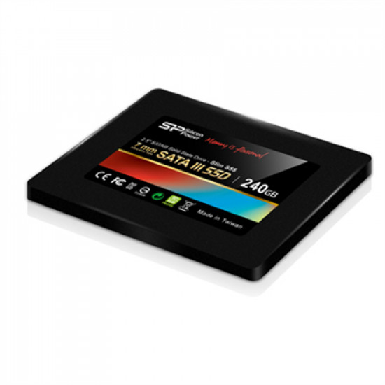 Silicon Power Slim S55 240 GB SSD interface SATA Write speed 450 MB/s Read speed 550 MB/s