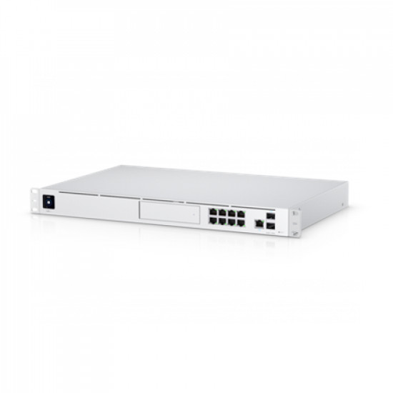 Ubiquiti | UniFi Multi-Application System with 3.5 HDD Expansion and 8 Port Switch | UDM-Pro | Web managed | Rackmountable | SFP+ ports quantity 1 x 1/10G SFP+ LAN, 1 x 1/10G SFP+ WAN | Power supply type Internal