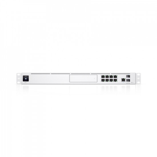 Ubiquiti | UniFi Multi-Application System with 3.5 HDD Expansion and 8 Port Switch | UDM-Pro | Web managed | Rackmountable | SFP+ ports quantity 1 x 1/10G SFP+ LAN, 1 x 1/10G SFP+ WAN | Power supply type Internal