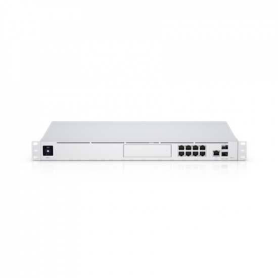 Ubiquiti | UniFi Multi-Application System with 3.5 HDD Expansion and 8 Port Switch | UDM-Pro | Web managed | Rackmountable | SFP+ ports quantity 1 x 1/10G SFP+ LAN, 1 x 1/10G SFP+ WAN | Power supply type Internal