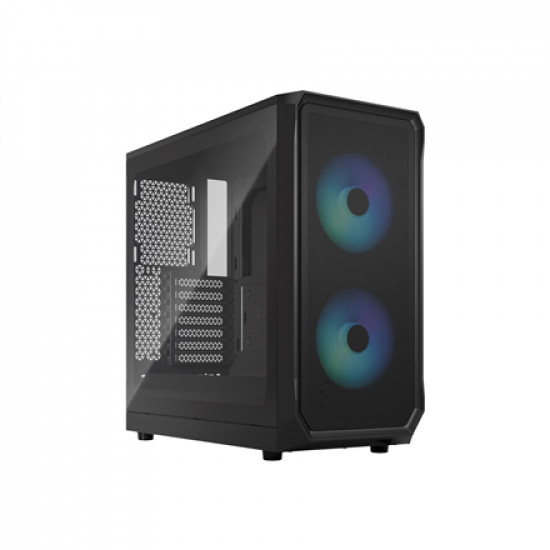 Fractal Design Focus 2 Side window RGB Black TG Clear Tint Midi Tower Power supply included No