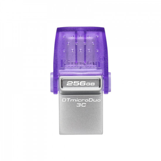 Kingston DataTraveler DT Micro Duo 3C 256 GB USB Type-C and Type-A Purple